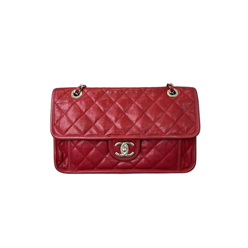 French Riviera Flap Caviar Red SHW