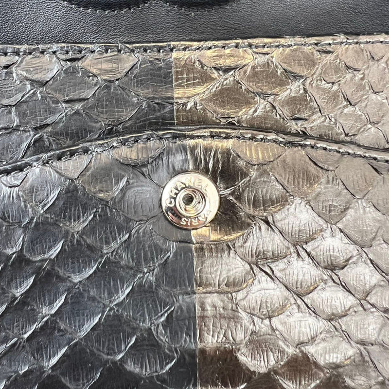 Medium Two Tone Snakeskin in Black and Grey Colour BHW