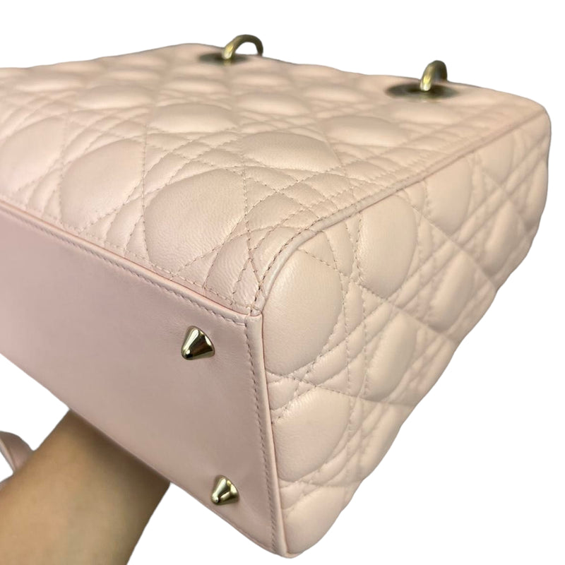 Lady Dior Medium Lambskin Light Pink GHW