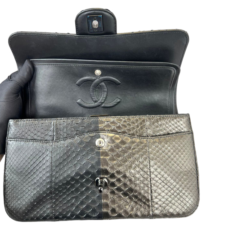 Medium Two Tone Snakeskin in Black and Grey Colour BHW