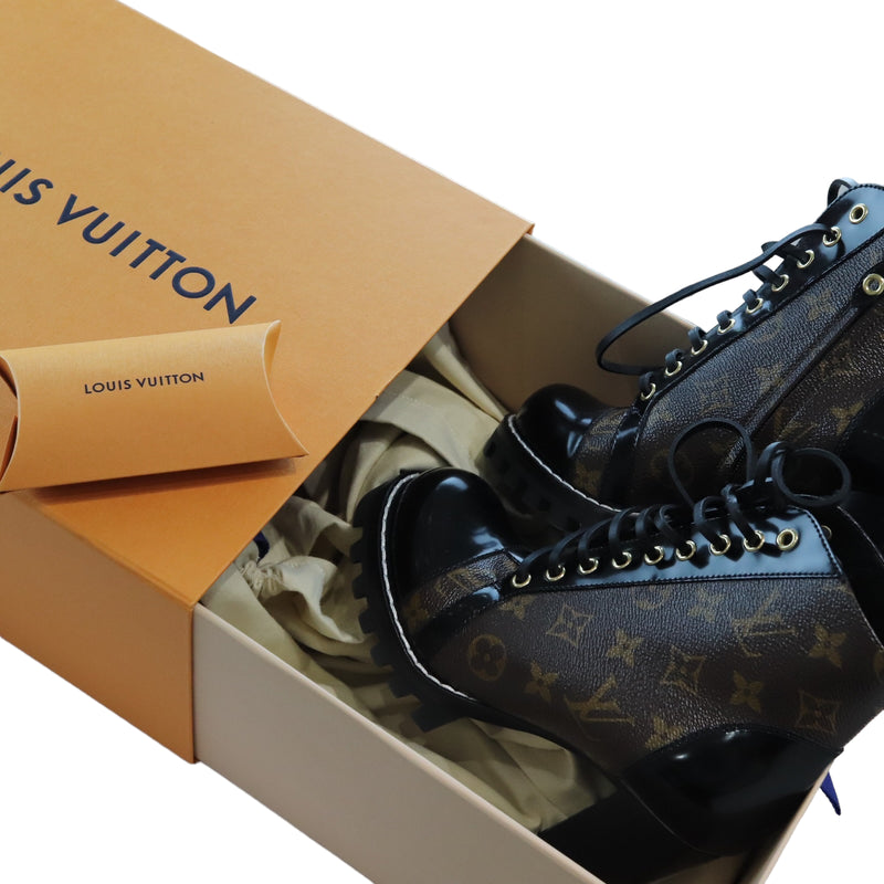 LOUIS VUITTON Since 1854 Star Trail Ankle Boots 37 Blue 1269758