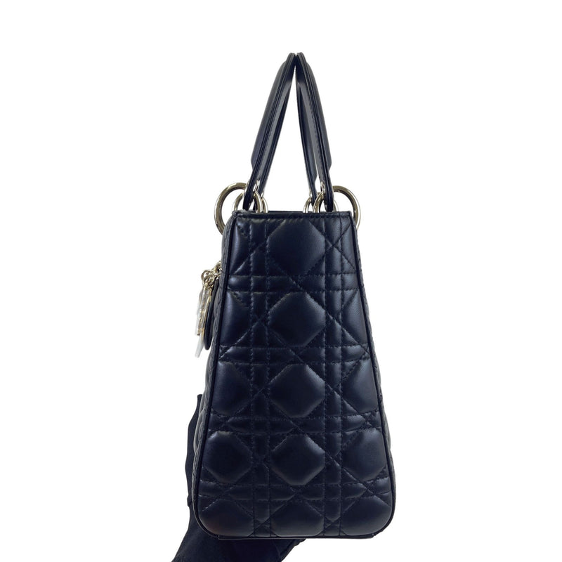 Classic Lambskin Medium Lady Dior Black SHW