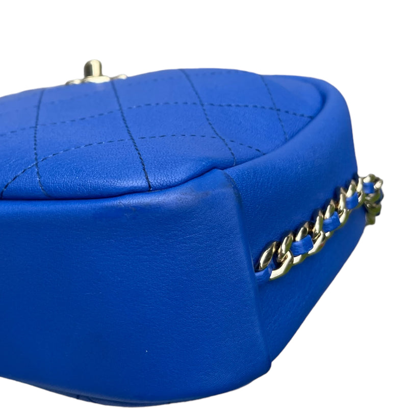 Blue Camera Bag Calfskin LGHW