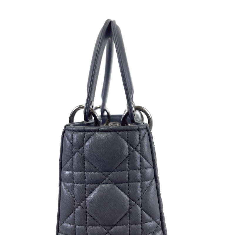 Lady Dior Medium Lambskin Grey SHW