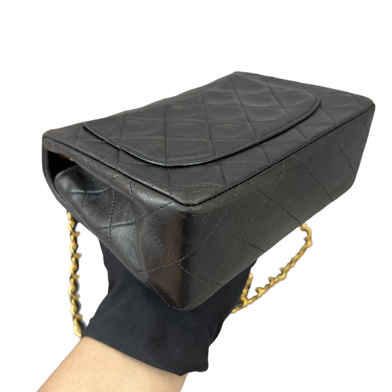 Vintage Classic Mini Square Lambskin Black GHW