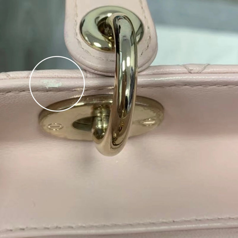 Lady Dior Medium Lambskin Light Pink GHW