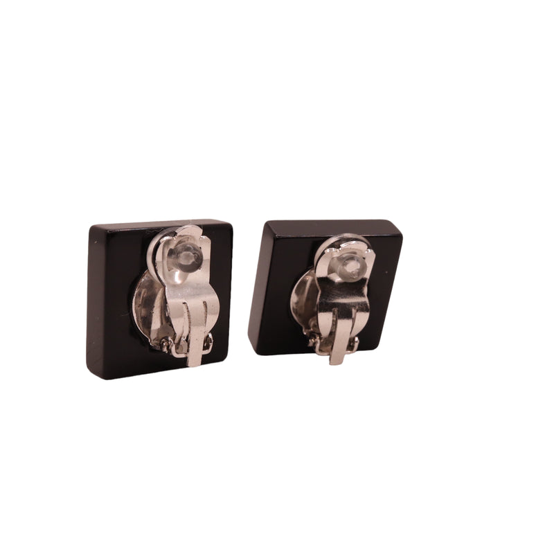 CC Clip-on Vintage Earrings Square