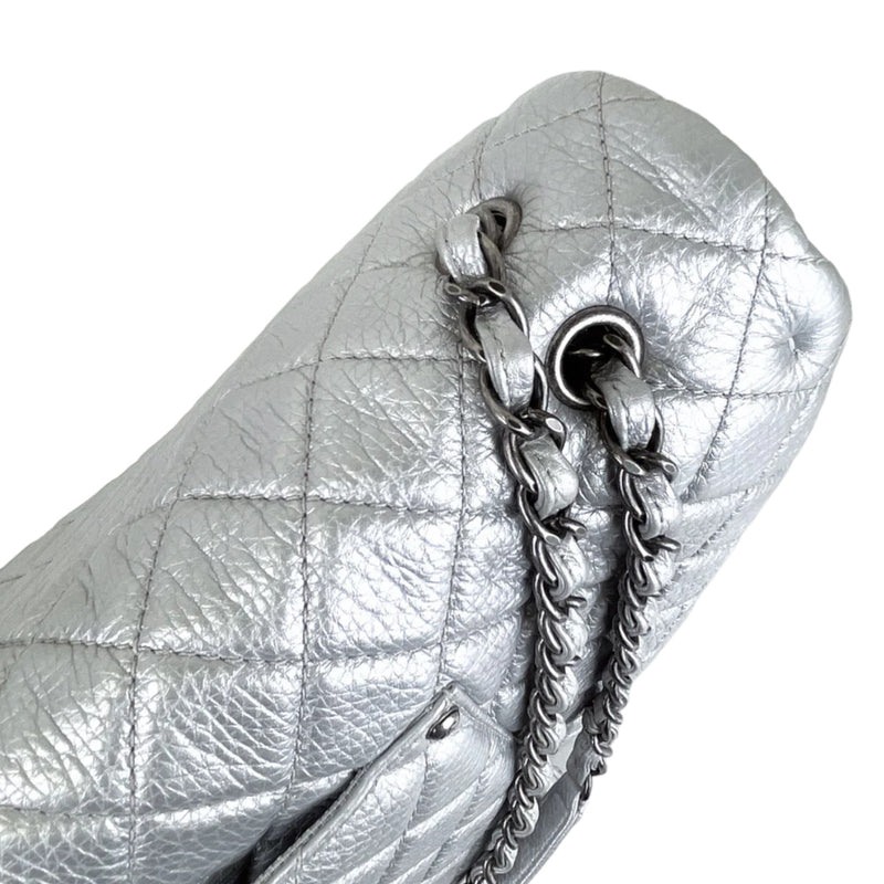 XXL Airline Flap Calfskin Quilted Silver RHW