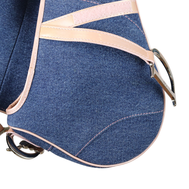 Dior Saddle Medium Leather Denim Blue