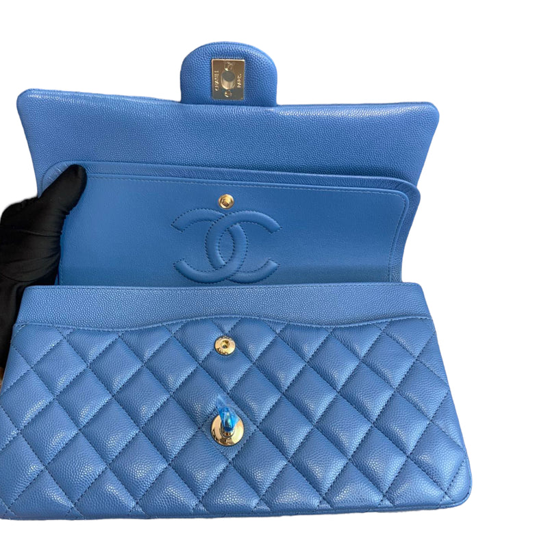 Chanel - Classic Flap Bag - Medium - Blue Caviar - CGHW