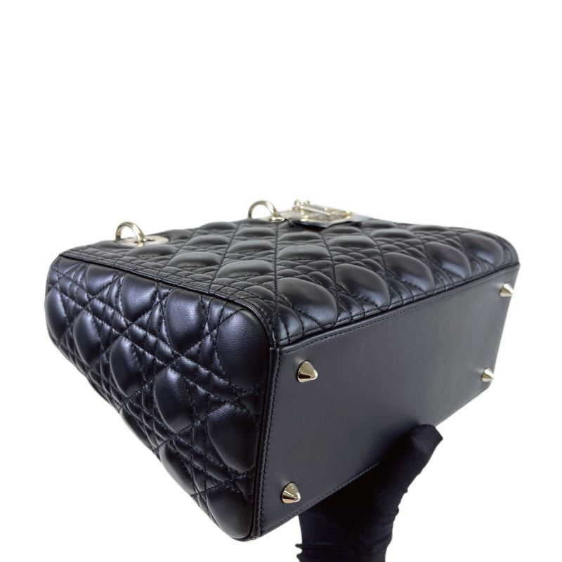 Classic Lambskin Medium Lady Dior Black SHW