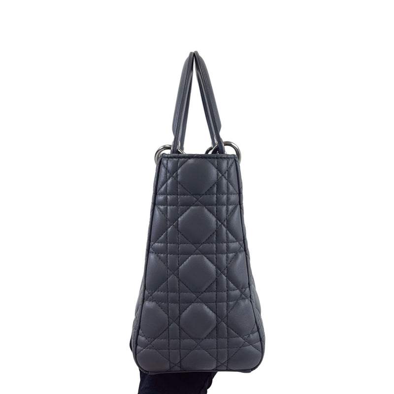 Lady Dior Medium Lambskin Grey SHW