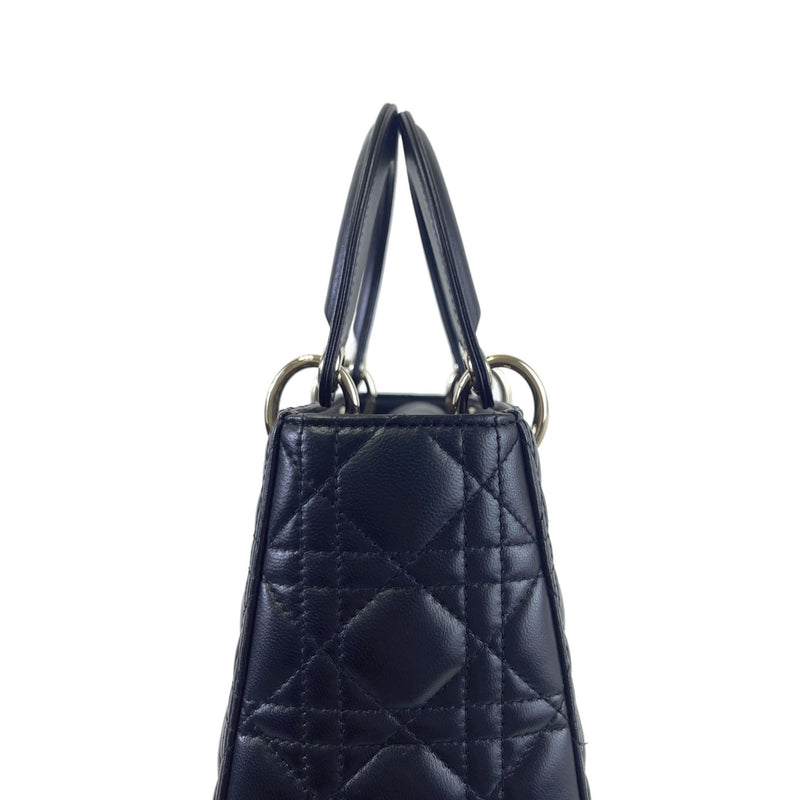 Classic Lambskin Medium Lady Dior Black SHW