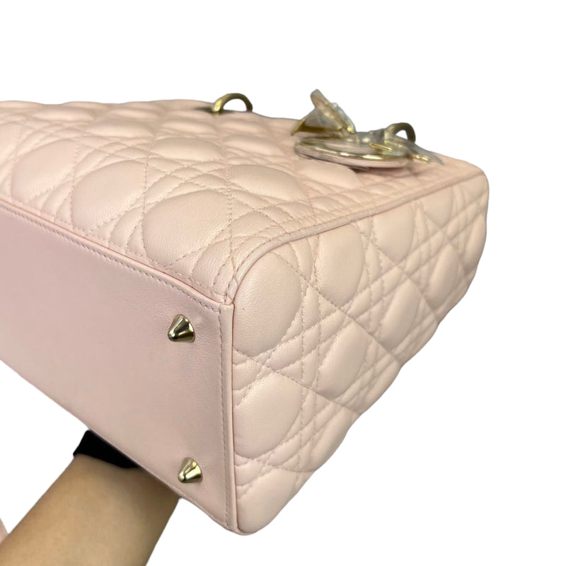 Lady Dior Medium Lambskin Light Pink GHW