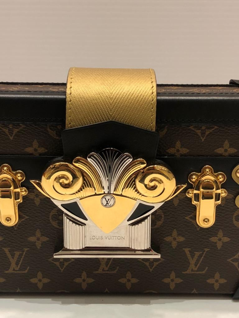 Limited edition gold hand painted Louis Vuitton Petite Malle