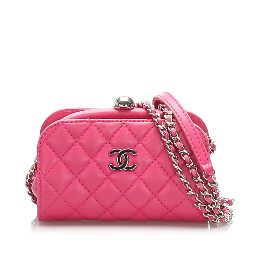 CC Lambskin Leather Crossbody Bag Pink - Bag Religion