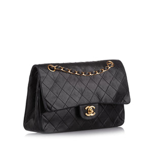 Medium Classic Lambskin Double Flap Bag Black - Bag Religion