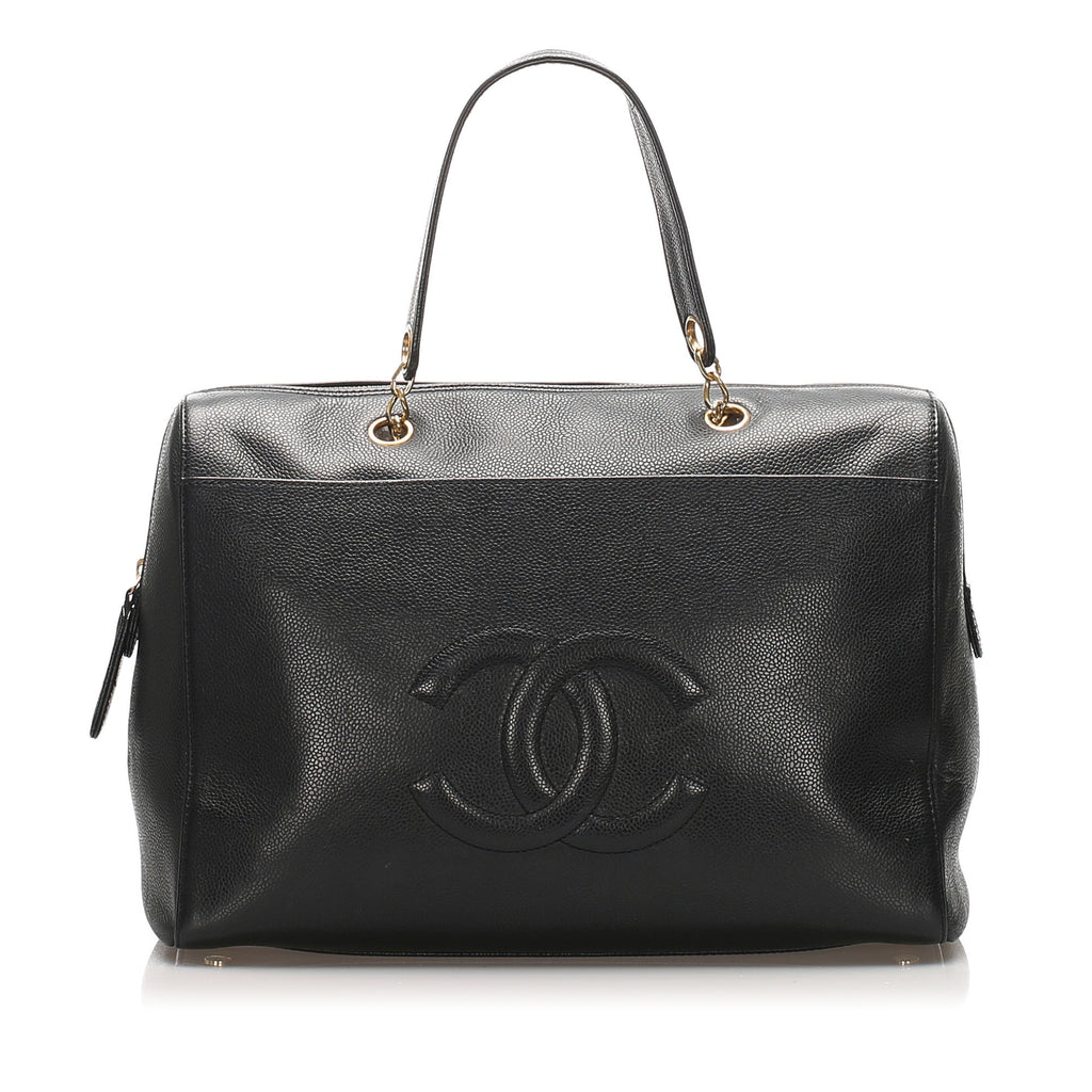 CC Caviar Leather Handbag