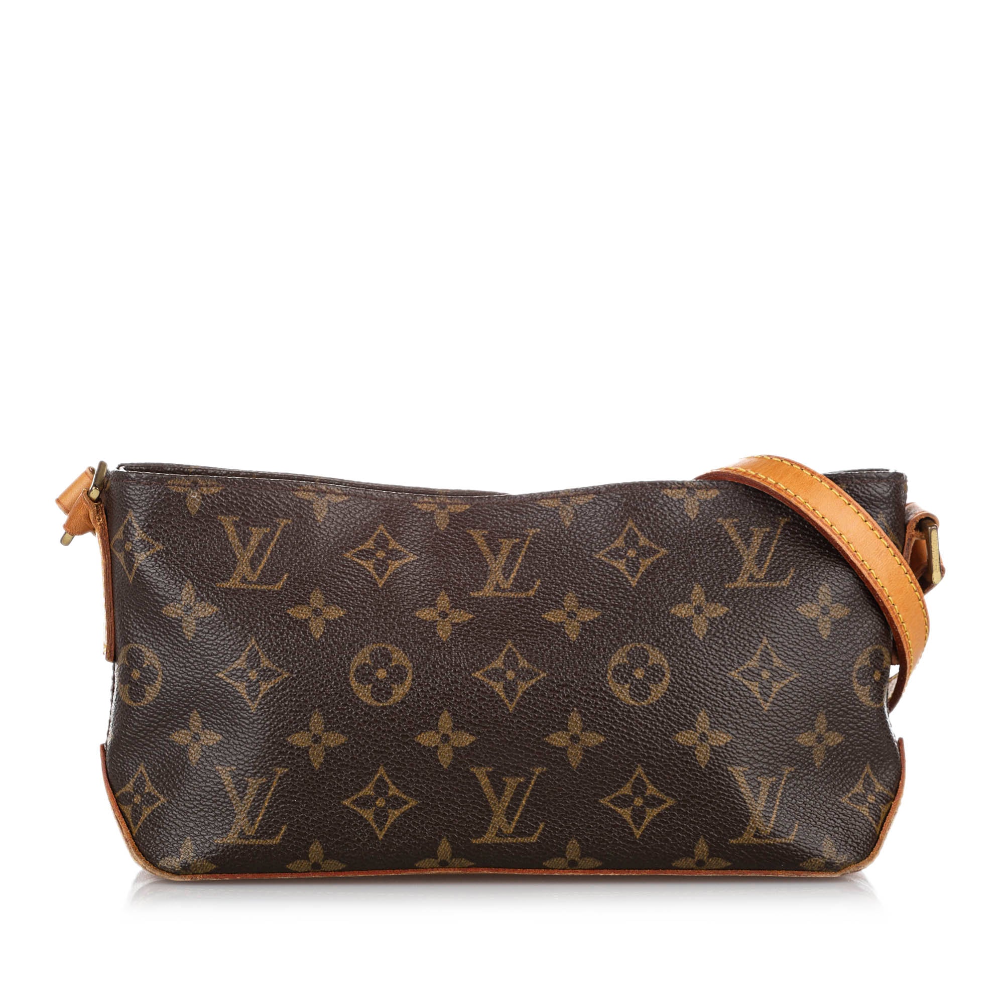 LOUIS VUITTON Monogram Trotteur Shoulder Bag M51240 LV Auth q005 Brown  Cloth ref.388253 - Joli Closet