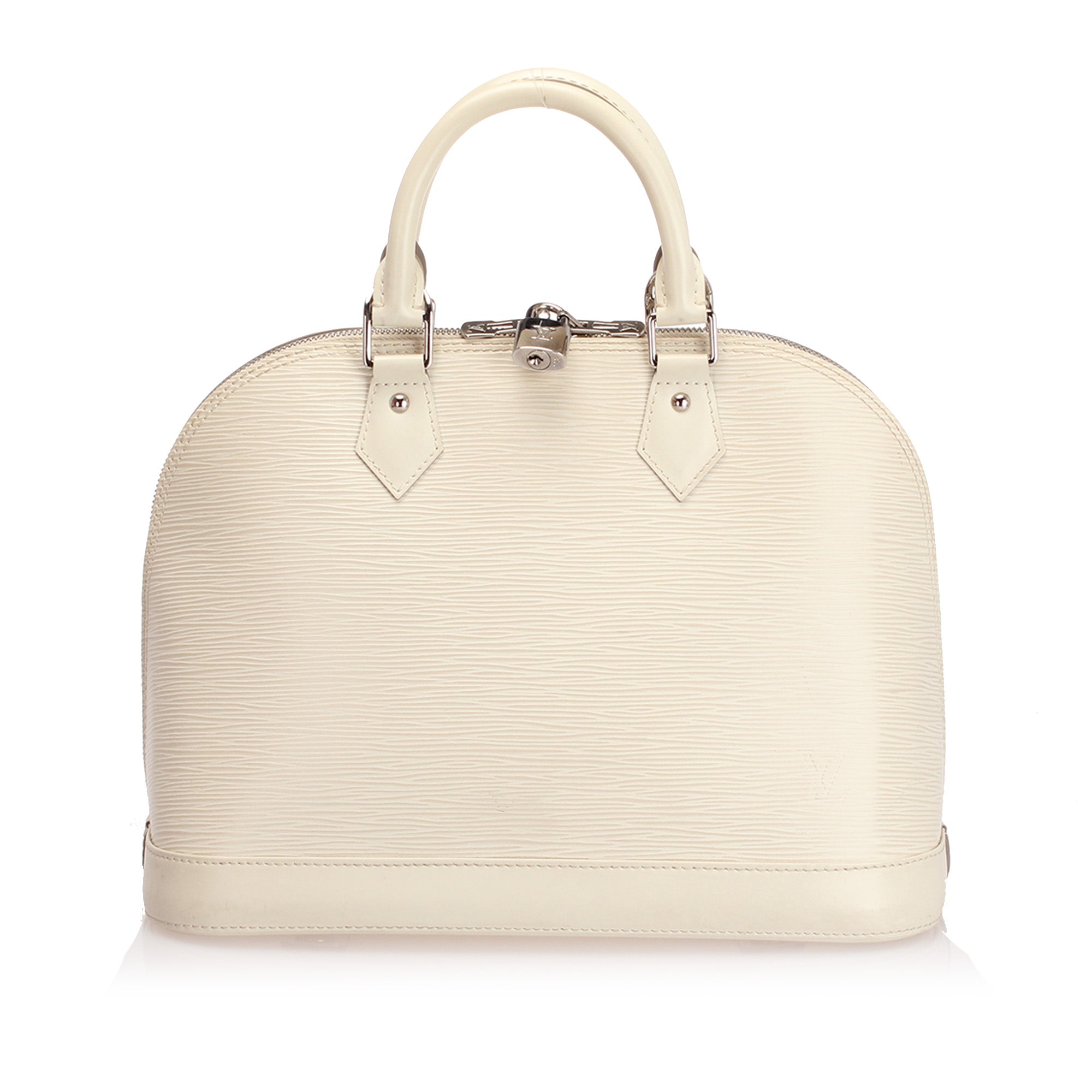 Louis Vuitton Alma PM EPI Leather Satchel Bag Ivory