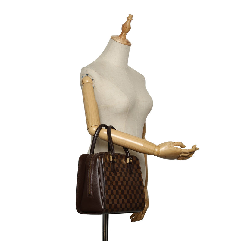 Louis Vuitton Triana Top Handle Handbag in Brown Damier Ebene