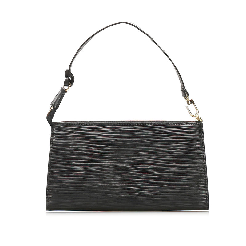Auth Louis Vuitton Leather Strap For Pochette Accessoires Beige