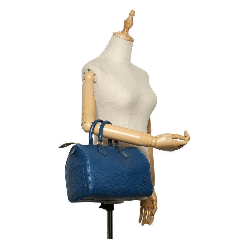Louis Vuitton Speedy 35 Epi Toledo Blue Handbag