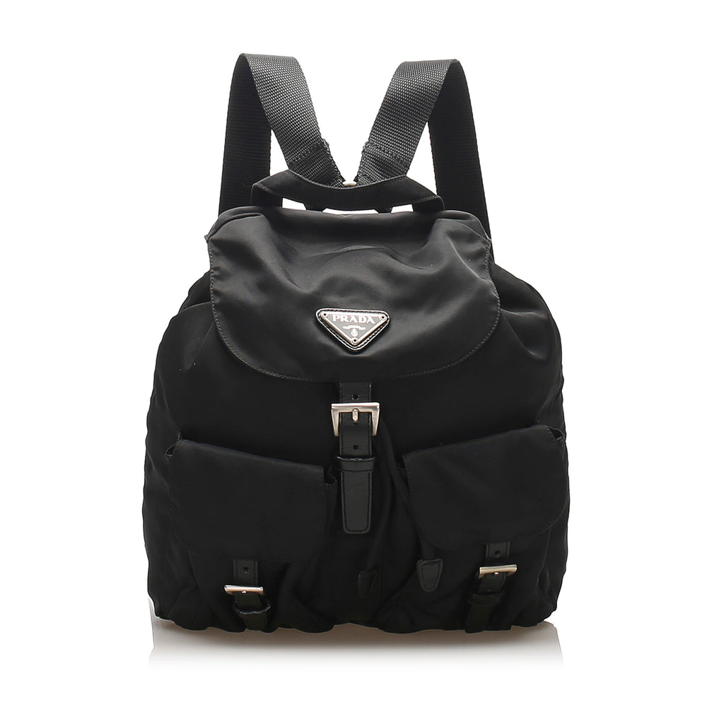 Tessuto Drawstring Backpack Black SHW