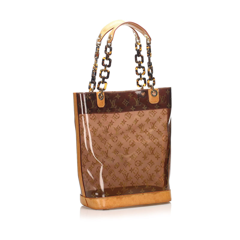 Louis Vuitton Brown Monogram Cabas Sac Ambre PM Leather Plastic ref.174353  - Joli Closet