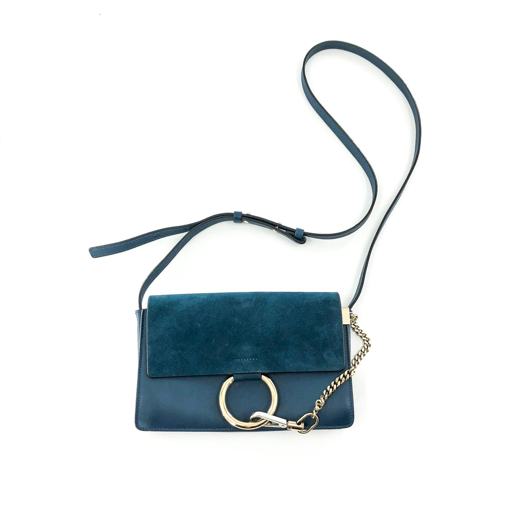 Small Faye Satchel in Blue