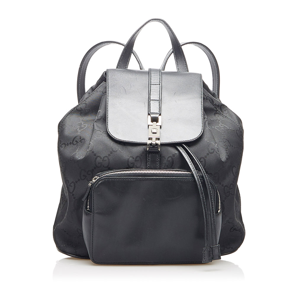 Leather Jackie Drawstring Backpack Black - Bag Religion