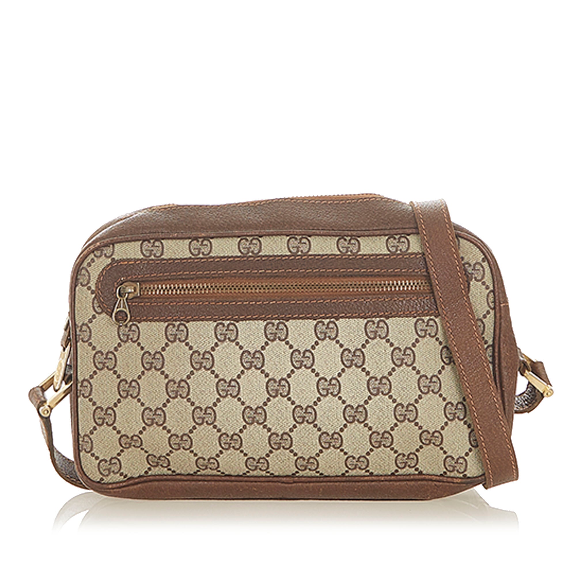 Gucci Vintage GG Supreme Crossbody Bag - Brown Crossbody Bags, Handbags -  GUC152911