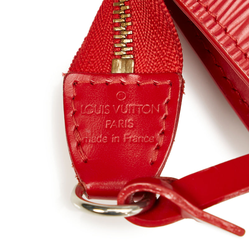 Louis Vuitton Red EPI Leather Pochette Business Flap Envelope Clutch Envelope