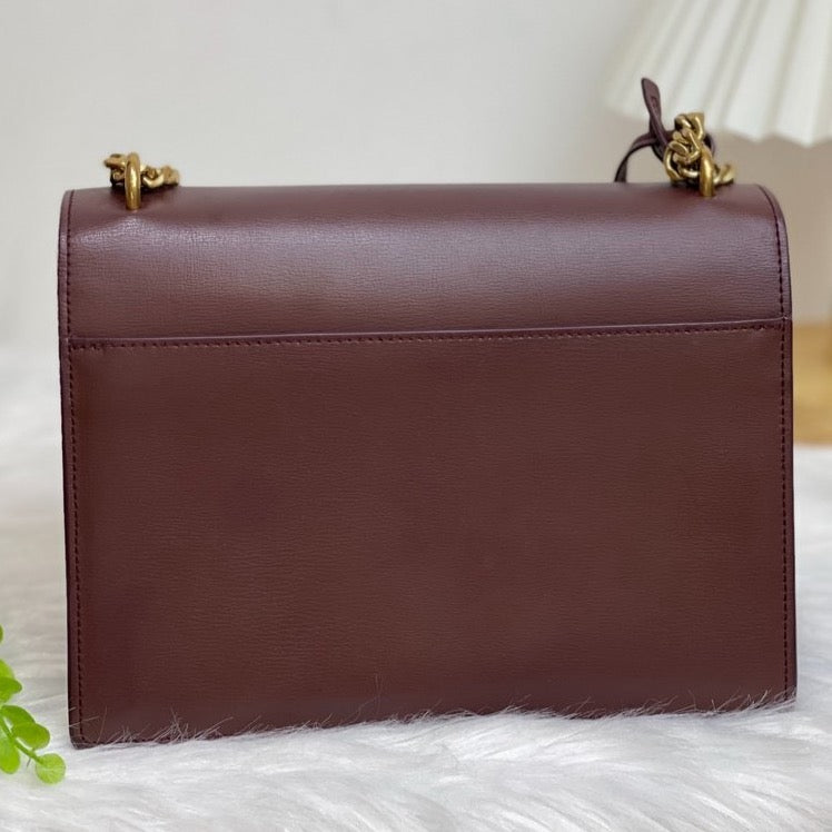 Medium Sunset Bag Burgundy GHW