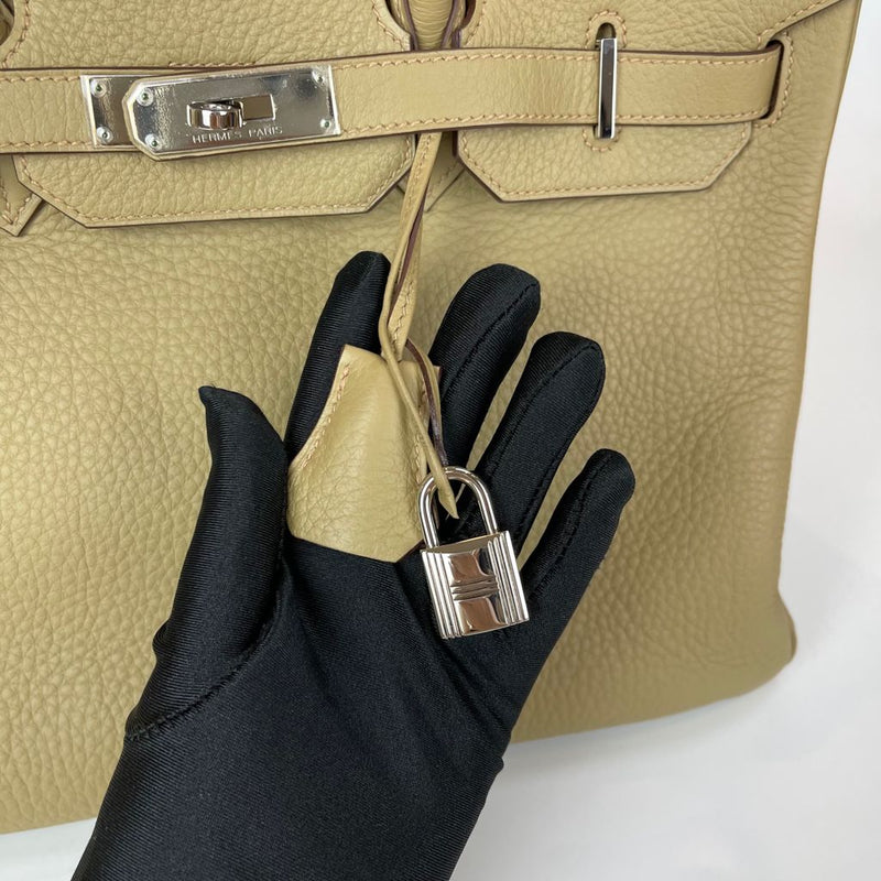 Hermes Birkin 35 Ebene Clemence Leather Bag