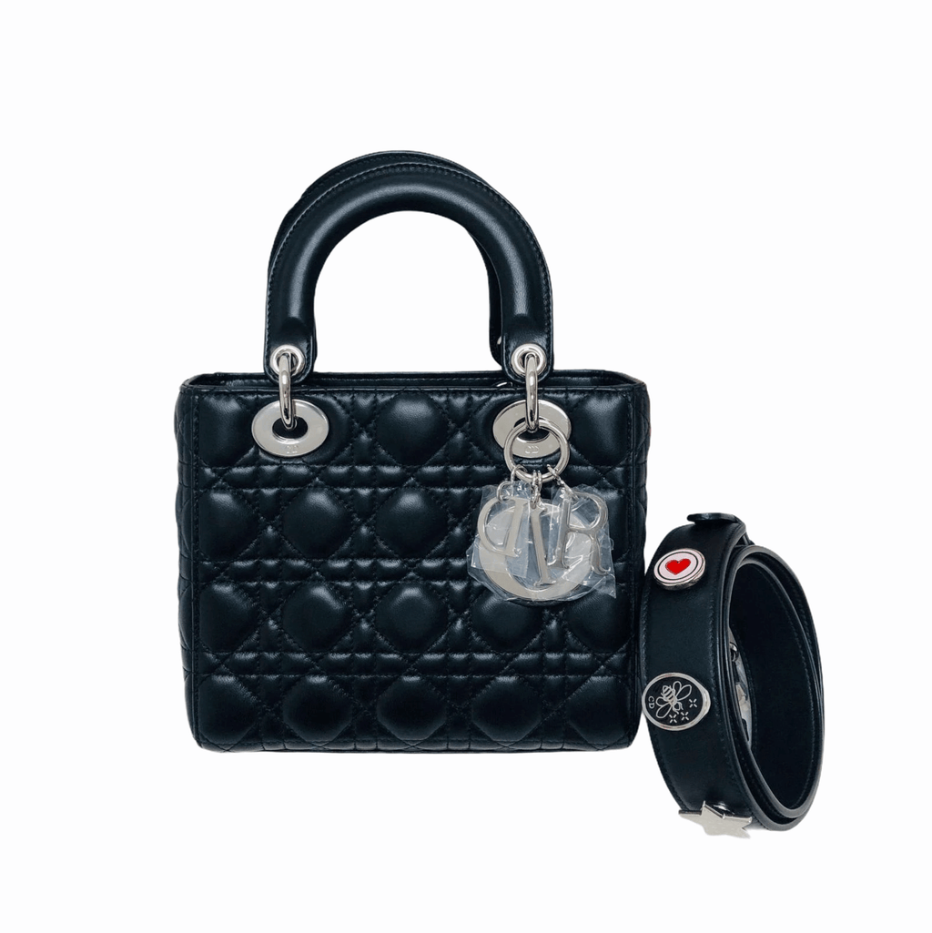 Cannage Lambskin Lucky Badges My Lady Dior Black