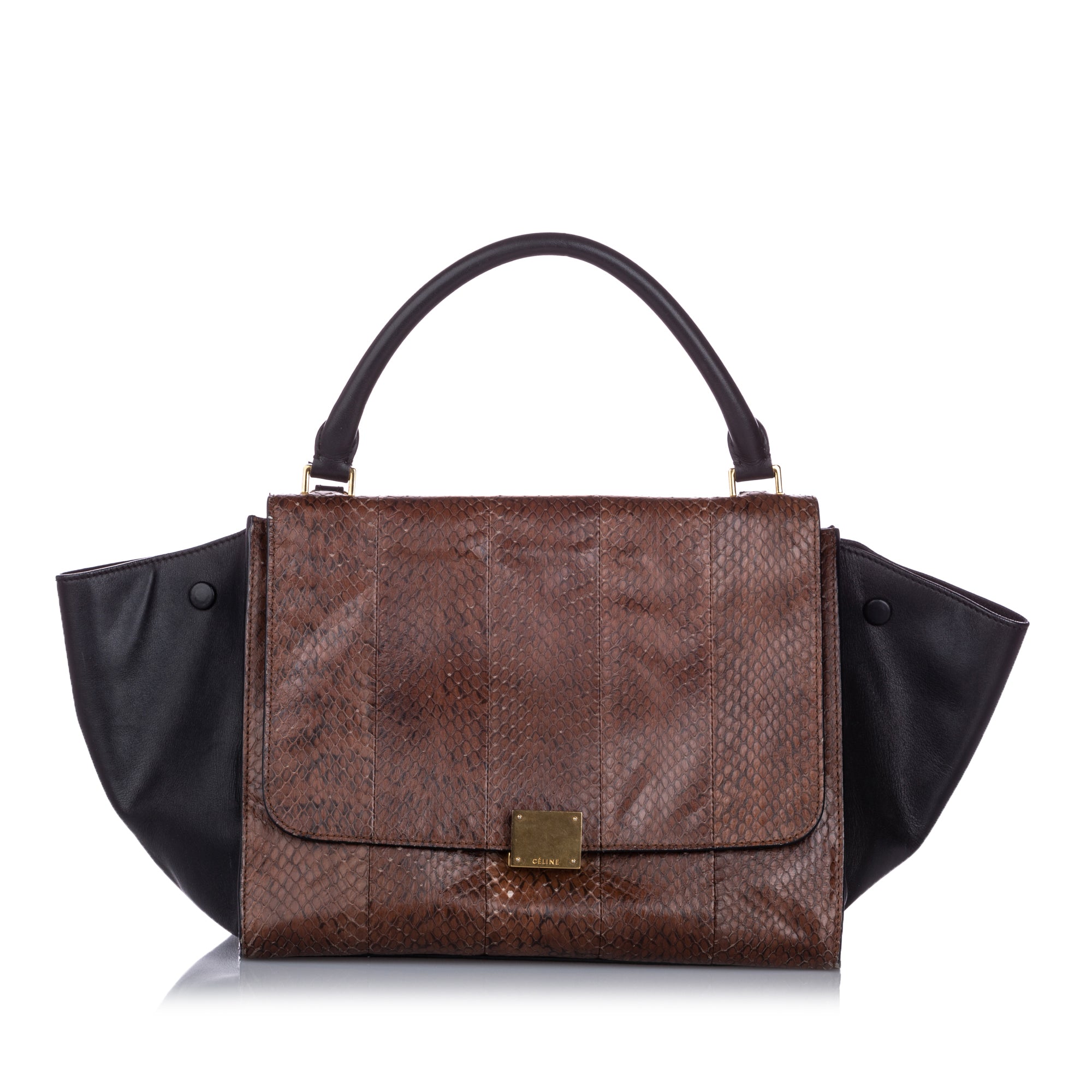 Trapeze Python Satchel in Brown Bag Religion