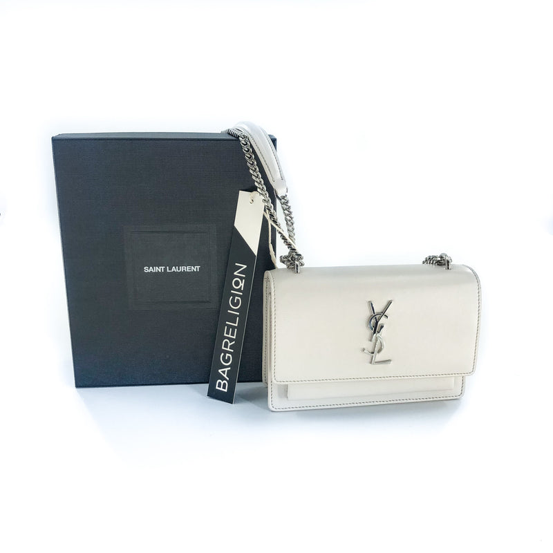 Mini Sunset Bag Off-White Leather