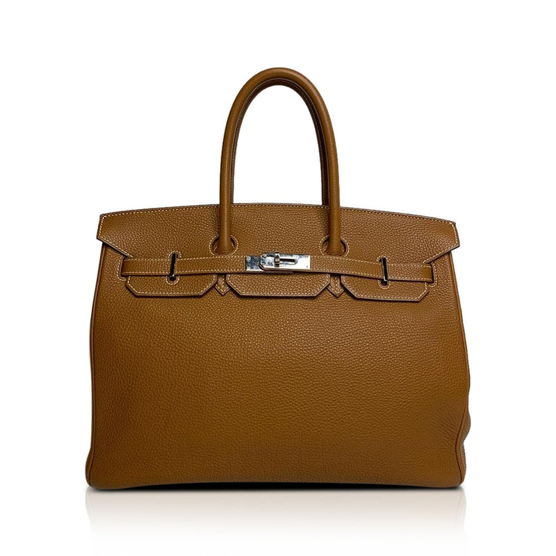 Hermes Birkin 35 Capucine Bag Gold Hardware Togo Leather