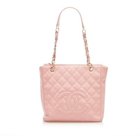 Chanel Chanel Mini Boston Pink Quilted Caviar Leather Hand Bag