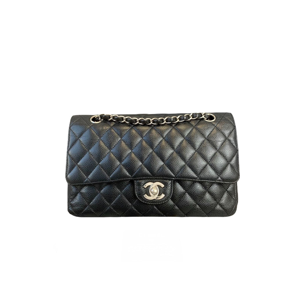 Classic Flap Caviar Medium Black SHW