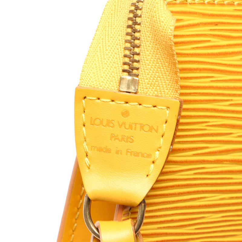 Authentic Louis Vuitton Yellow Epi Leather Pochette Clutch Bag – Italy  Station
