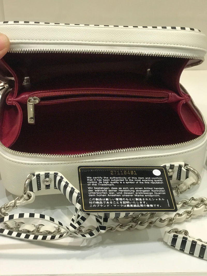 Chanel Patent Vanity Case With Large Logo Strap - Bellisa