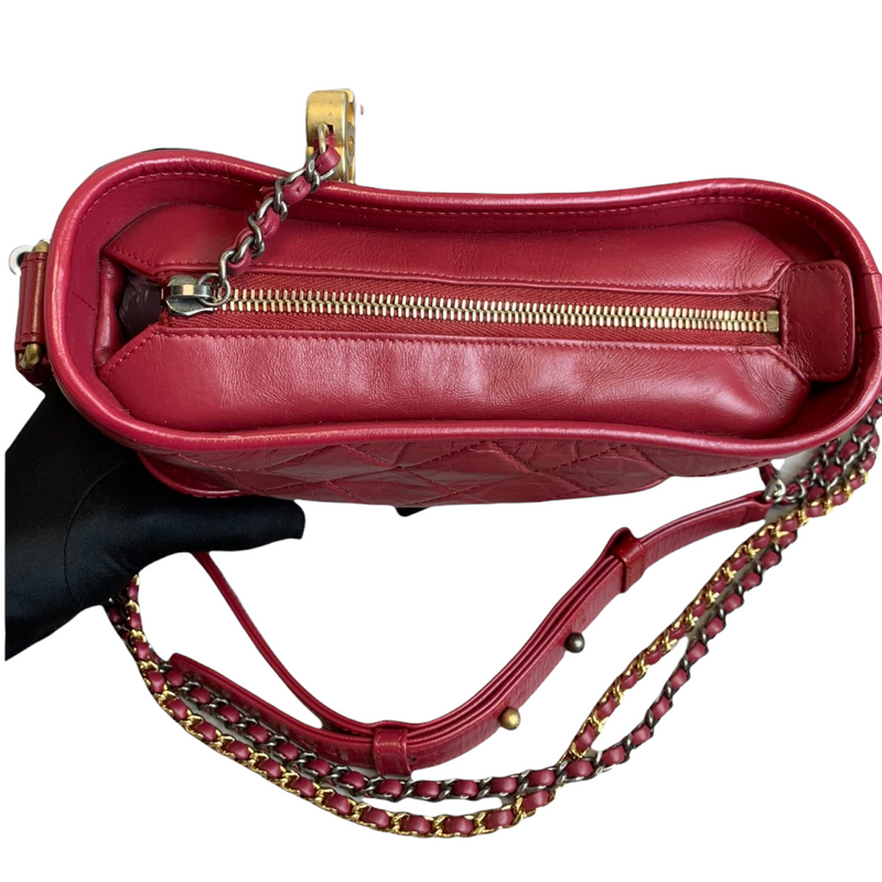 Chanel Gabrielle Medium Hobo Bag  RedPink  Couture USA