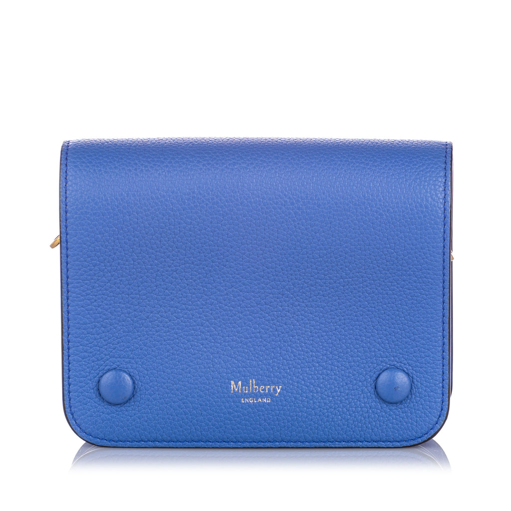 Small Clifton Leather Crossbody Bag Blue