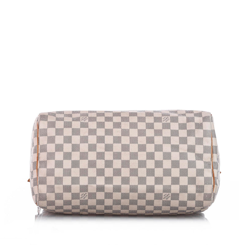 Louis Vuitton Speedy 35 Damier Azur canvas with lock and key