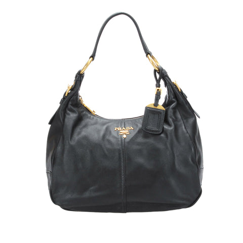 Black prada hobo bag hotsell