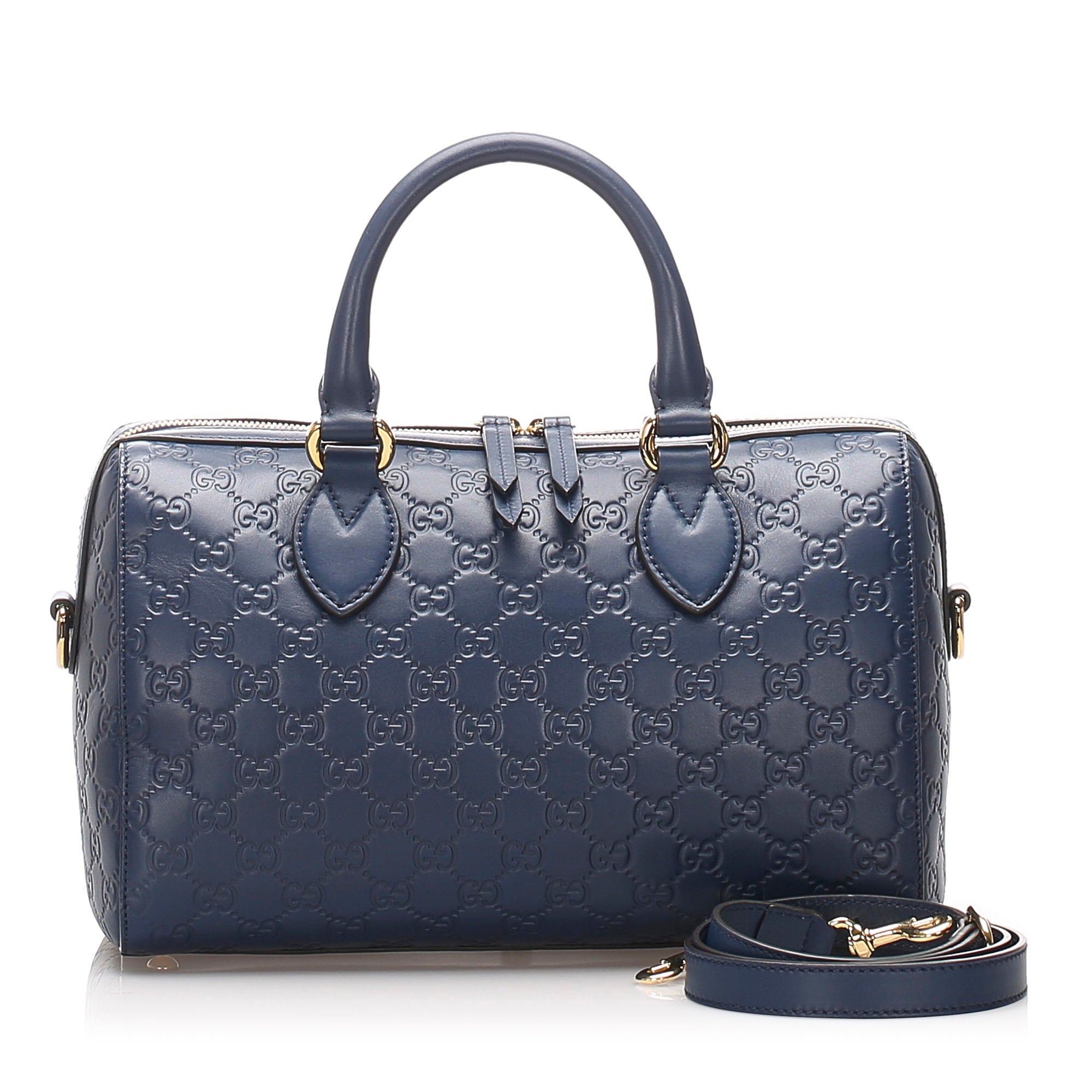 Gucci Guccissima Boston Bag Blue GHW Bag Religion