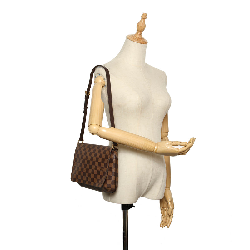 Louis Vuitton Brown Damier Ebene Canvas Musette Tango Shoulder Bag Louis  Vuitton