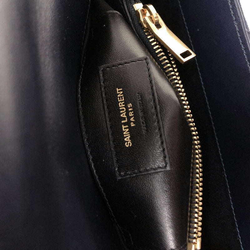 Yves Saint Laurent Red Chevron Quilted Leather Monogram Medium College Bag